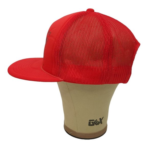 Vintage Camp Yocona 1992 Mesh OSFM Snapback Cap Trucker Foam Baseball Hat Red - Picture 9 of 13